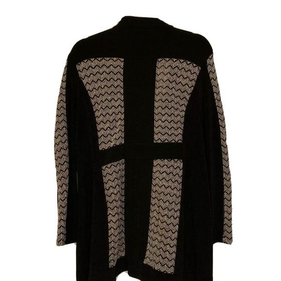 Travelers Chico's Open Jacket Black Gold Metallic - Picture 11 of 11